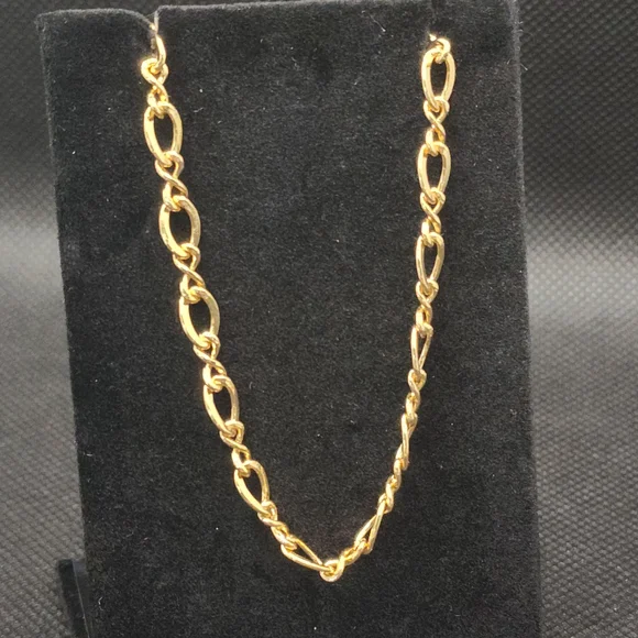 Vintage 18k Gold Plate Chain Bracelet 7" - Picture 2 of 3